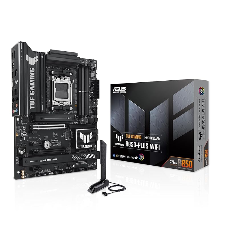 ASUS AMD AM5 B850 ATX motherboard Ryzen 9000 &8000 & 7000 Series Compatible/TUF GAMING B850-PLUS WIFI Domestic authorized distributor product
ASUS AMD AM5 B850 ATX motherboard Ryzen 9000 &8000 & 7000 Series Compatible/TUF GAMING B850-PLUS WIFI Domestic authorized distributor product