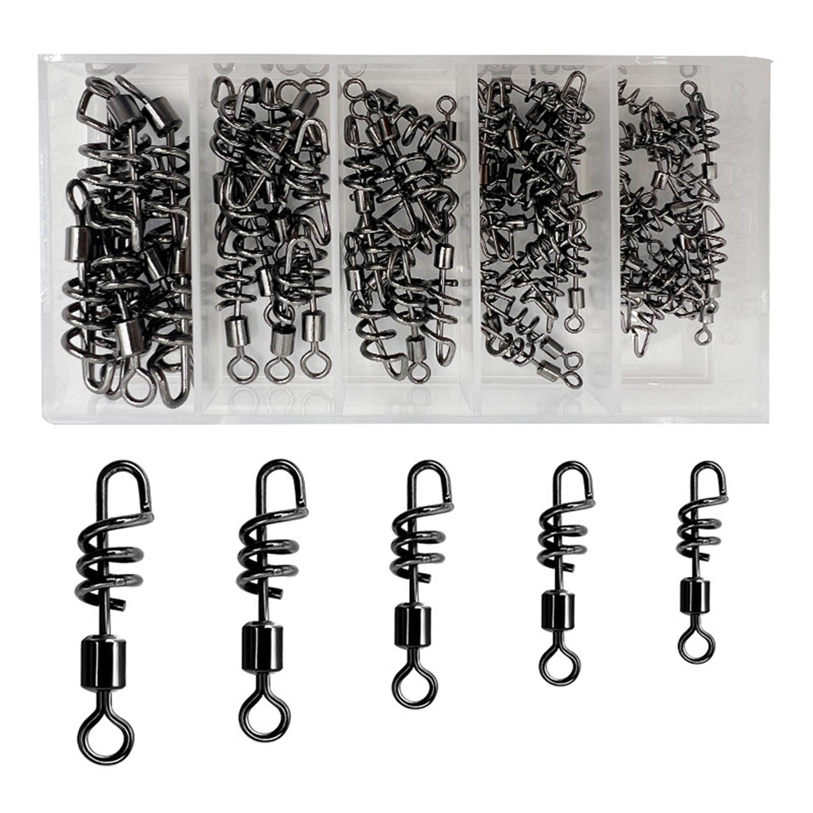 70Pcs Fishing Swivels Barrel Swivels Heavy Duty Corkscrew Snap Swivels Fishing Line Connector for Saltwater Freshwater
70Pcs Fishing Swivels Barrel Swivels Heavy Duty Corkscrew Snap Swivels Fishing Line Connector for Saltwater Freshwater