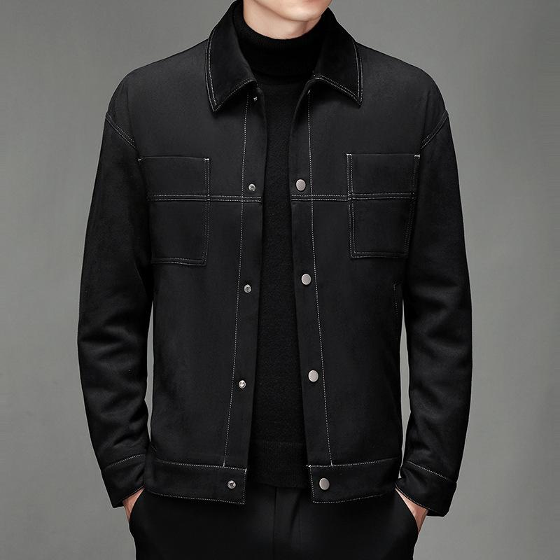 Весна и осень Новая замшевая куртка с лацканами, короткая молодежная повседневная однотонная куртка 185 чёрный
Весна и осень Новая замшевая куртка с лацканами, короткая молодежная повседневная однотонная куртка 185 чёрный