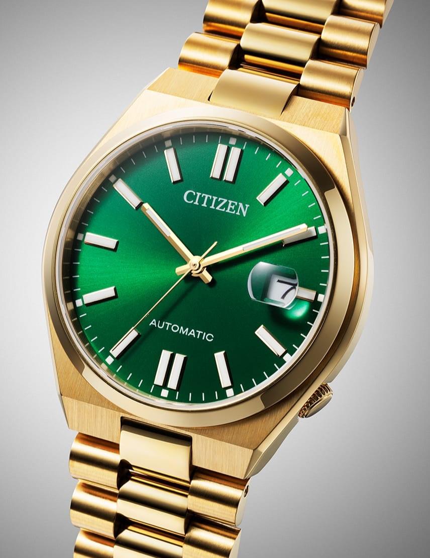 Часы CITIZEN Tsuyosa Automatic с зеленым циферблатом и золотистым оттенком из сапфирового стекла из нержавеющей стали NJ0152-51X
Часы CITIZEN Tsuyosa Automatic с зеленым циферблатом и золотистым оттенком из сапфирового стекла из нержавеющей стали NJ0152-51X