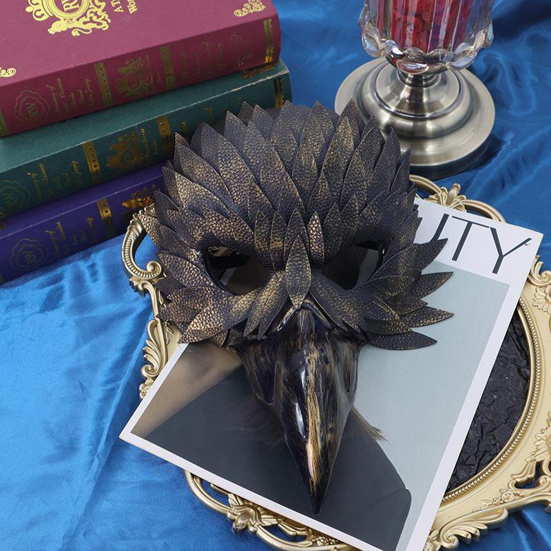 Feather Bird Beak Eagle Half Face Mask Cosplay Animal Bird Mouth Leather Masks Halloween Carnival Party Costume Props
Feather Bird Beak Eagle Half Face Mask Cosplay Animal Bird Mouth Leather Masks Halloween Carnival Party Costume Props