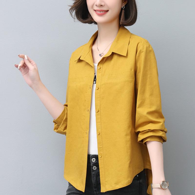 Women s Cotton-Linen Long-Sleeve Shirt, 2024 Spring/Autumn Collection: Elegant, Slimming, Casual Fit for Middle-Aged Moms M имбирный/жёлтый
Women s Cotton-Linen Long-Sleeve Shirt, 2024 Spring/Autumn Collection: Elegant, Slimming, Casual Fit for Middle-Aged Moms M имбирный/жёлтый