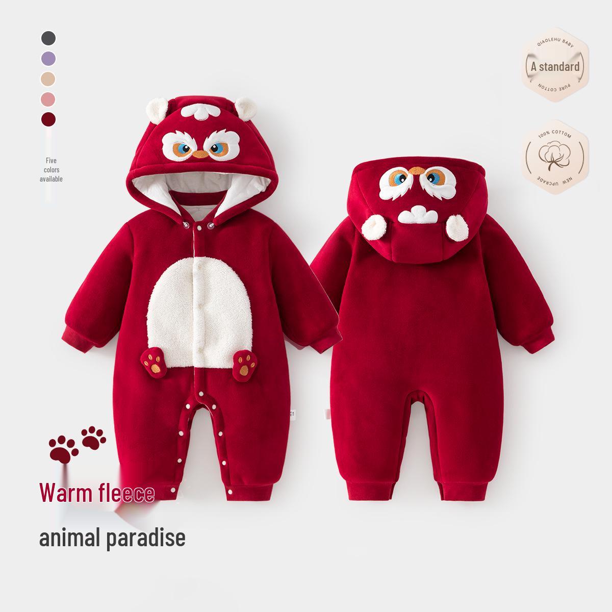 Newborn Red Quilted Winter Onesie - 150g Fleece Festive Outerwear for New Year Visits 90 cm
Newborn Red Quilted Winter Onesie - 150g Fleece Festive Outerwear for New Year Visits 90 cm