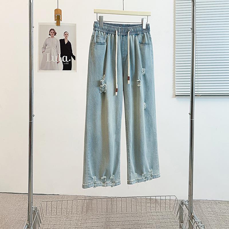 2025 Plus Size High Waist Stretchy Ripped Jeans for Women - Slimming Narrow & Wide Leg Options 6XL (180-210 Jin) светло-синий
2025 Plus Size High Waist Stretchy Ripped Jeans for Women - Slimming Narrow & Wide Leg Options 6XL (180-210 Jin) светло-синий