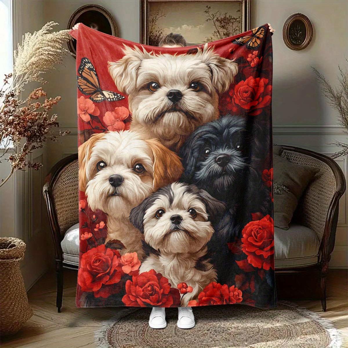 Cute Xishi dog pattern Flannel printed blanket suitable for all seasons suitable for living room office sofa and travel 75x100cm
Cute Xishi dog pattern Flannel printed blanket suitable for all seasons suitable for living room office sofa and travel 75x100cm