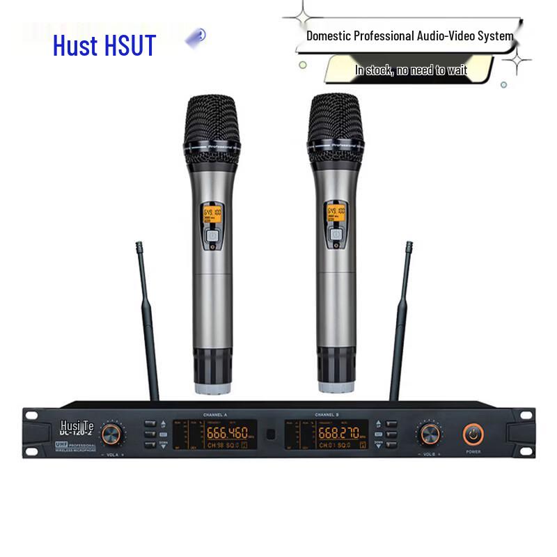 HUST DC-120-2 Dual-Channel Wireless Handheld Microphone System (CN version)
HUST DC-120-2 Dual-Channel Wireless Handheld Microphone System (CN version)