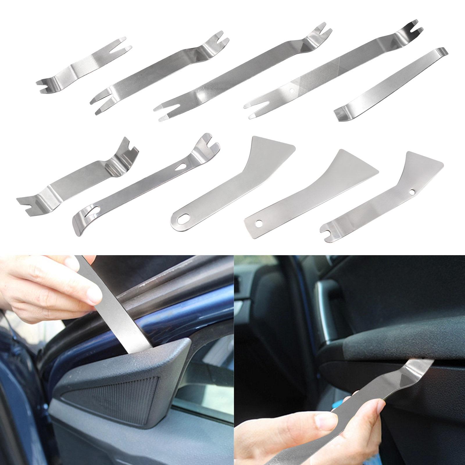 Stainless Steel Car Disassembly Removal Tool Repairing Pry Bar Panel Hand Clip Removal Installer Pry Tool Accessories 1
Stainless Steel Car Disassembly Removal Tool Repairing Pry Bar Panel Hand Clip Removal Installer Pry Tool Accessories 1