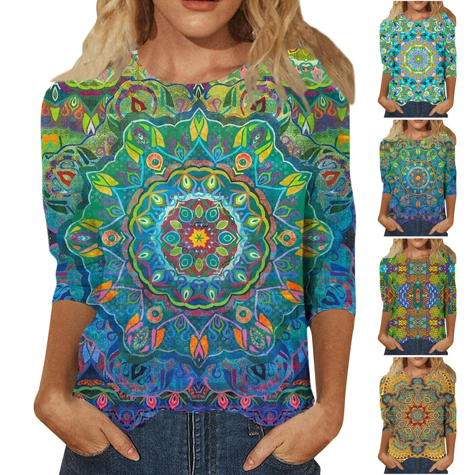 Женская модная повседневная блузка с рукавами три четверти и круглым вырезом, пуловер
Женская модная повседневная блузка с рукавами три четверти и круглым вырезом, пуловер