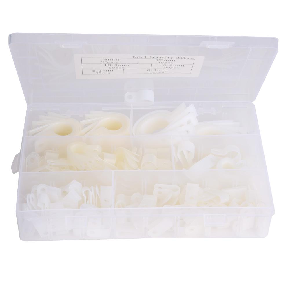 200pcs Plastic Nylon Cable Clamp R‑Type P‑Type Wire Clip Fasteners Assorted Box(White )
200pcs Plastic Nylon Cable Clamp R‑Type P‑Type Wire Clip Fasteners Assorted Box(White )