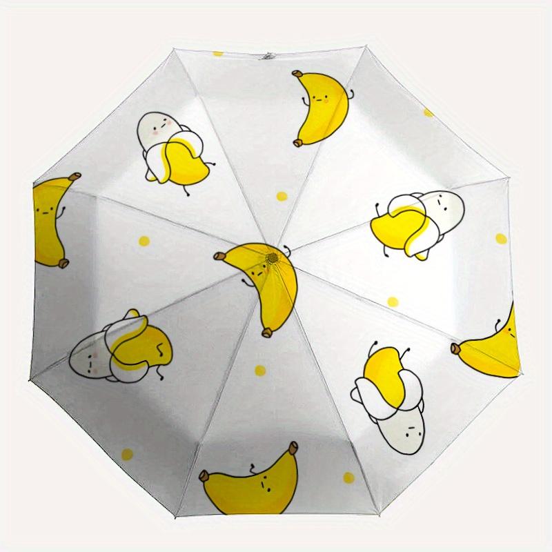 1pc Banana Pattern Automatic Open/Close Umbrella, Umbrella with cartoon Design, Portable Compact Umbrella for Men & Women, Good Holiday Gift
1pc Banana Pattern Automatic Open/Close Umbrella, Umbrella with cartoon Design, Portable Compact Umbrella for Men & Women, Good Holiday Gift