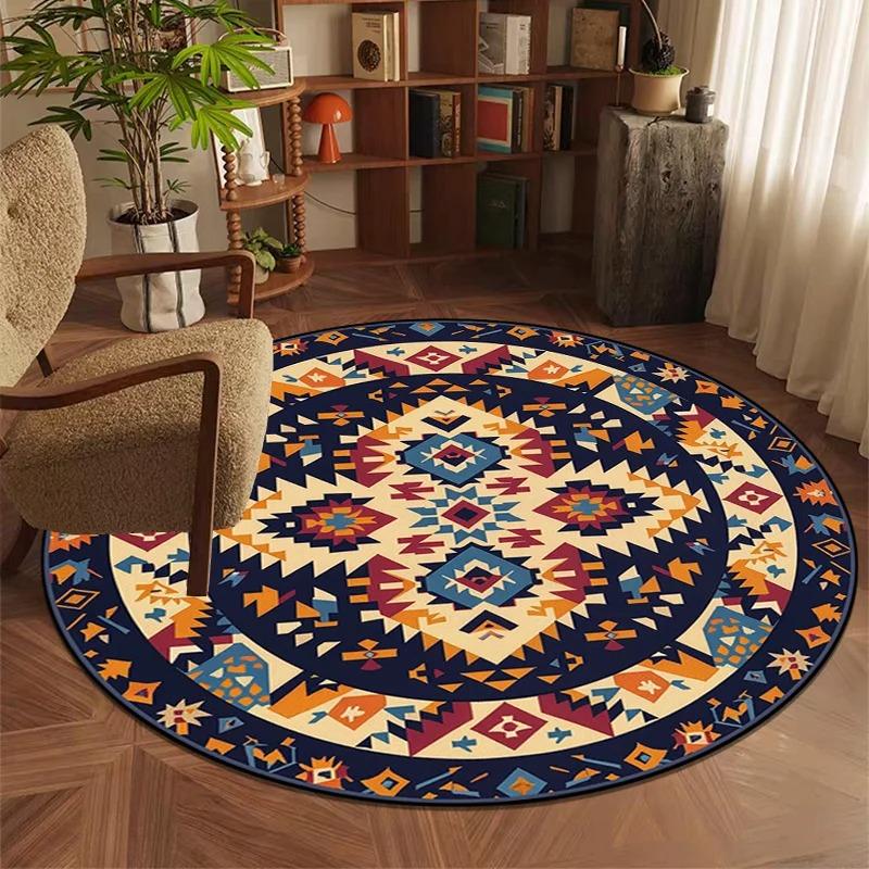 Bohemian Tribal Round Area Rug Collection Ethnic Geometric Pattern Floor Mat For Living Room Eclectic Home Decor 40x40cm
Bohemian Tribal Round Area Rug Collection Ethnic Geometric Pattern Floor Mat For Living Room Eclectic Home Decor 40x40cm