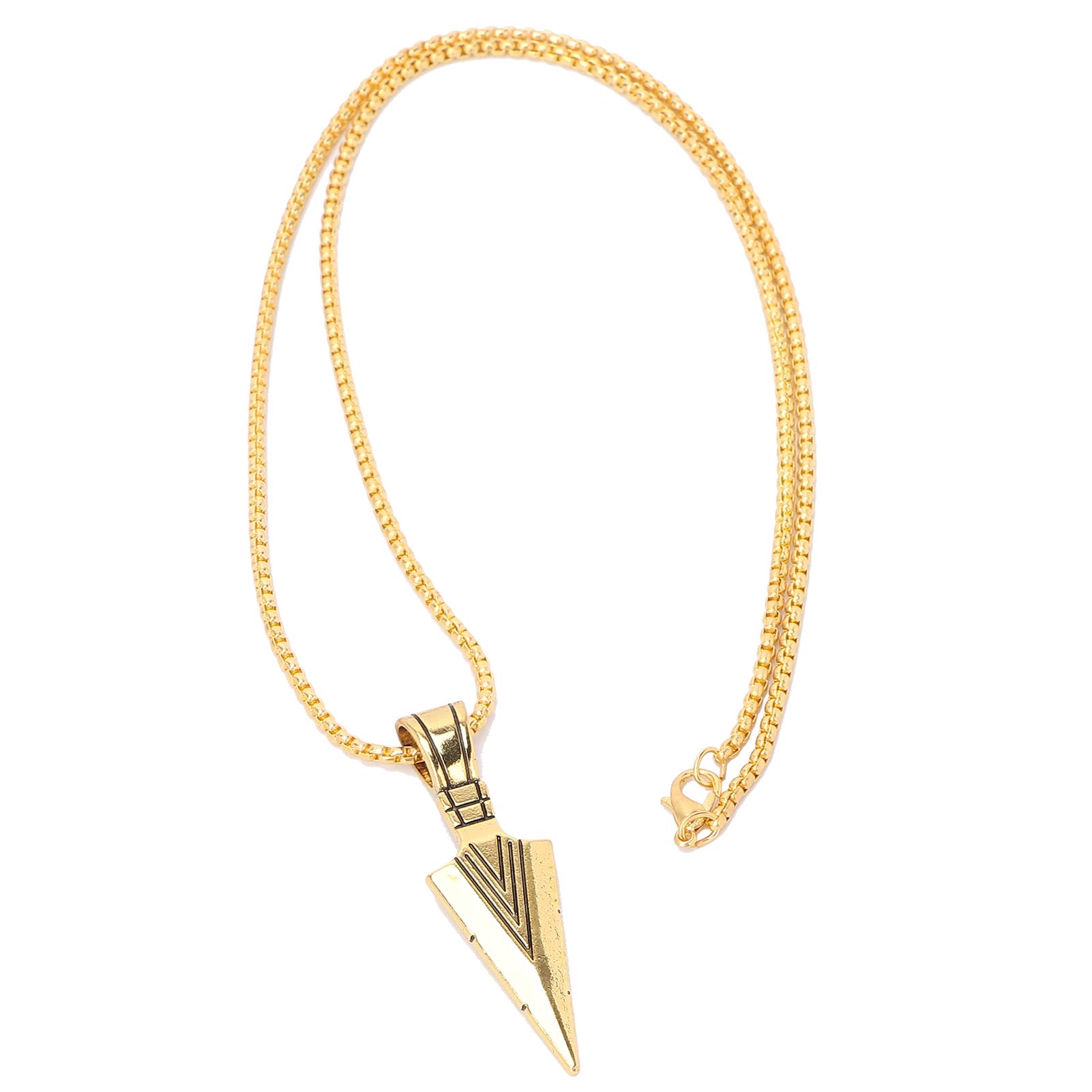 Arrowhead Pendant Necklace Alloy Vintage Spear Point Chain Pendant Necklace for MenGold золотой
Arrowhead Pendant Necklace Alloy Vintage Spear Point Chain Pendant Necklace for MenGold золотой
