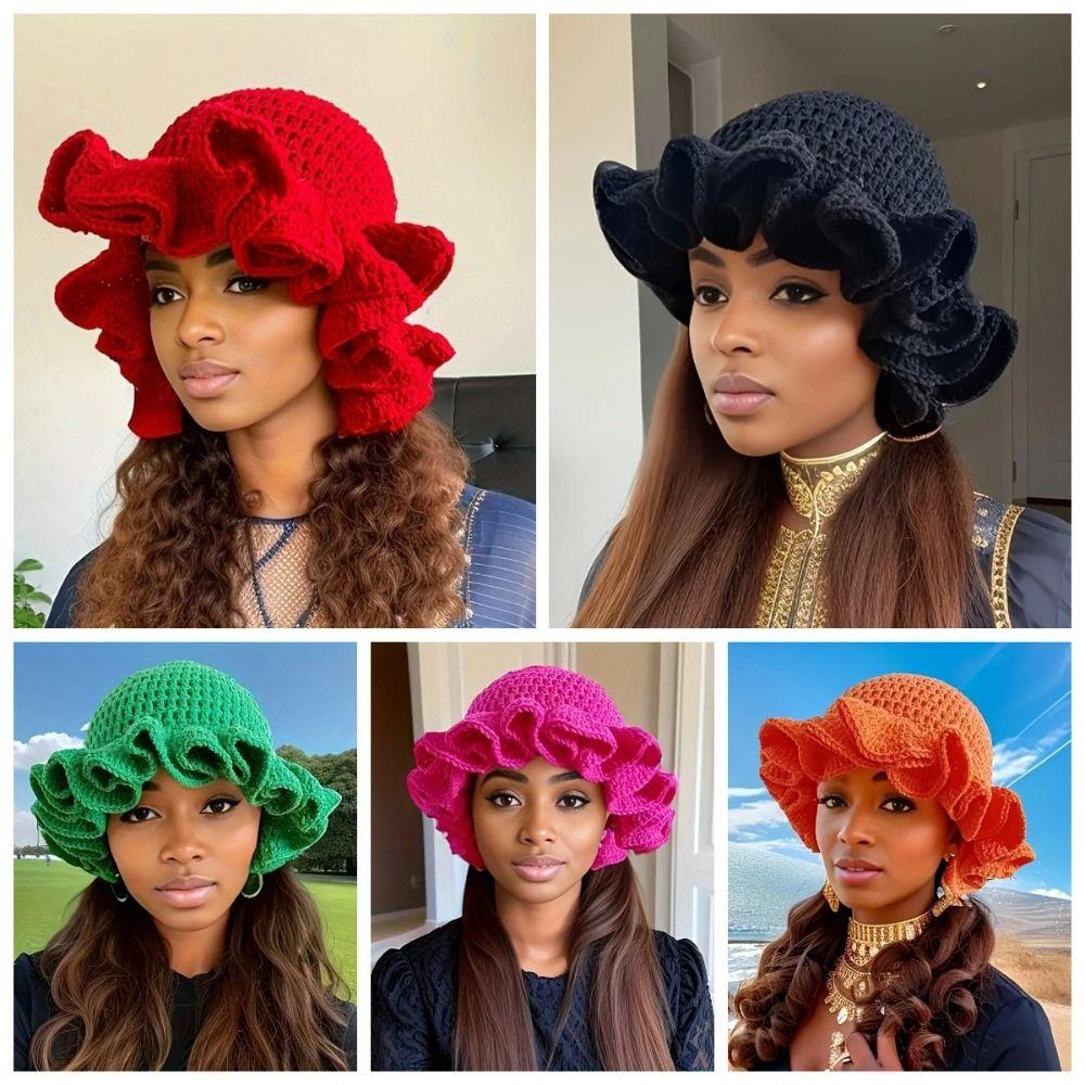 Ins Stretch Knitted Cap Ruffle Bucket Hat Kawaii Knitted Fisherman Hat Women/Girls оранжевый
Ins Stretch Knitted Cap Ruffle Bucket Hat Kawaii Knitted Fisherman Hat Women/Girls оранжевый