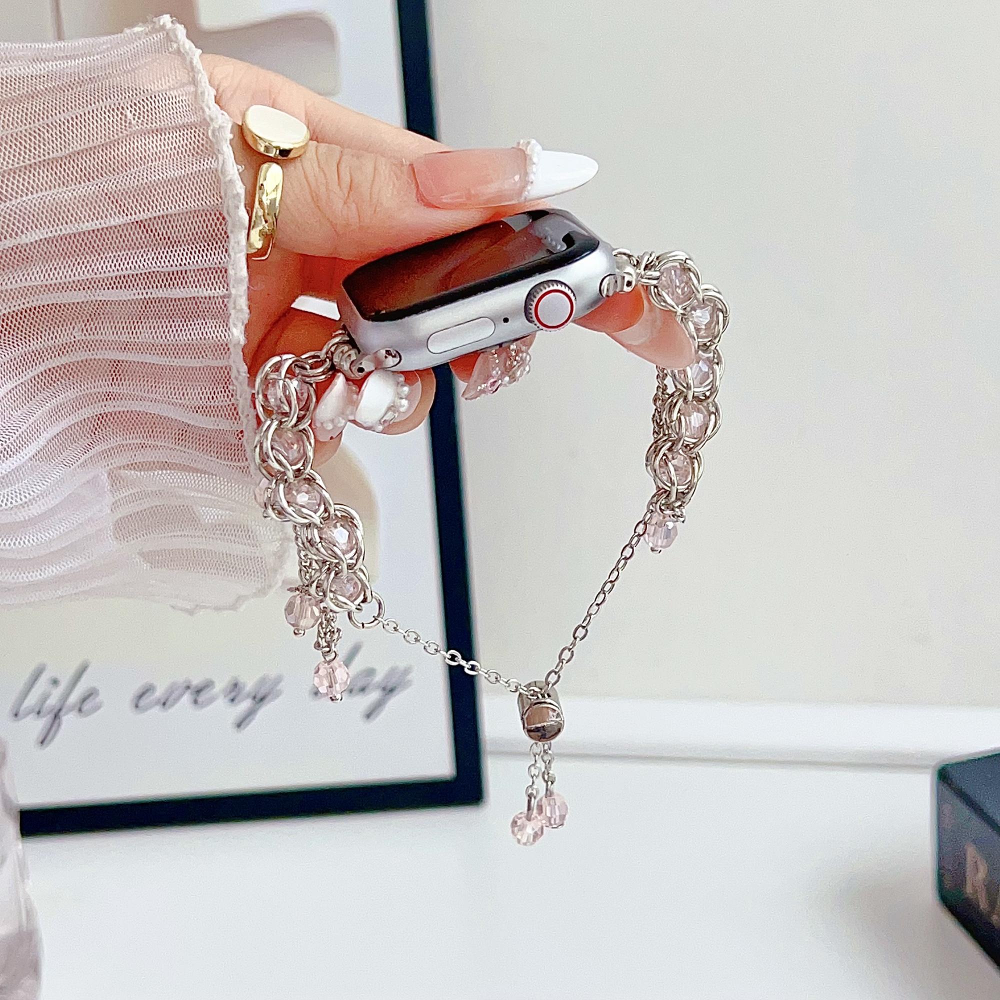 Crystal Beads Strap for Apple Watch Series 10 9 8 7 SE 6 5 4 3 2 1 42mm 41mm 40mm 38mm Sliding Bracelet Pink
Crystal Beads Strap for Apple Watch Series 10 9 8 7 SE 6 5 4 3 2 1 42mm 41mm 40mm 38mm Sliding Bracelet Pink