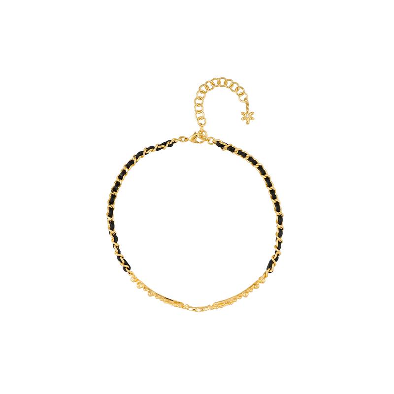 CHANEL Logo double C logo metal sheepskin rhinestone necklace women s black чорний
CHANEL Logo double C logo metal sheepskin rhinestone necklace women s black чорний