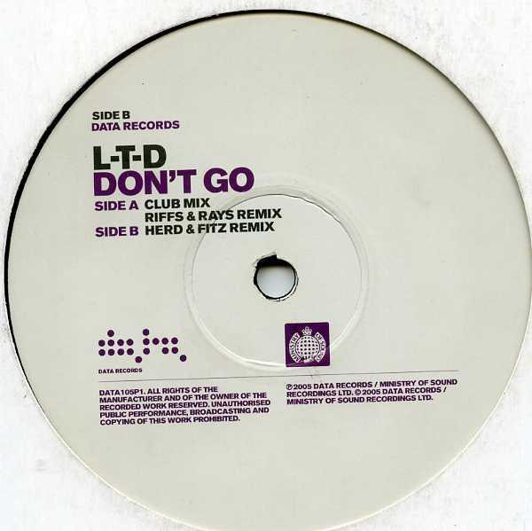 12-дюймовая пластинка LTD - Don t Go DATA105P1 Data Records, M 2005 UK Танцевальная и Электронная Б/У
12-дюймовая пластинка LTD - Don t Go DATA105P1 Data Records, M 2005 UK Танцевальная и Электронная Б/У