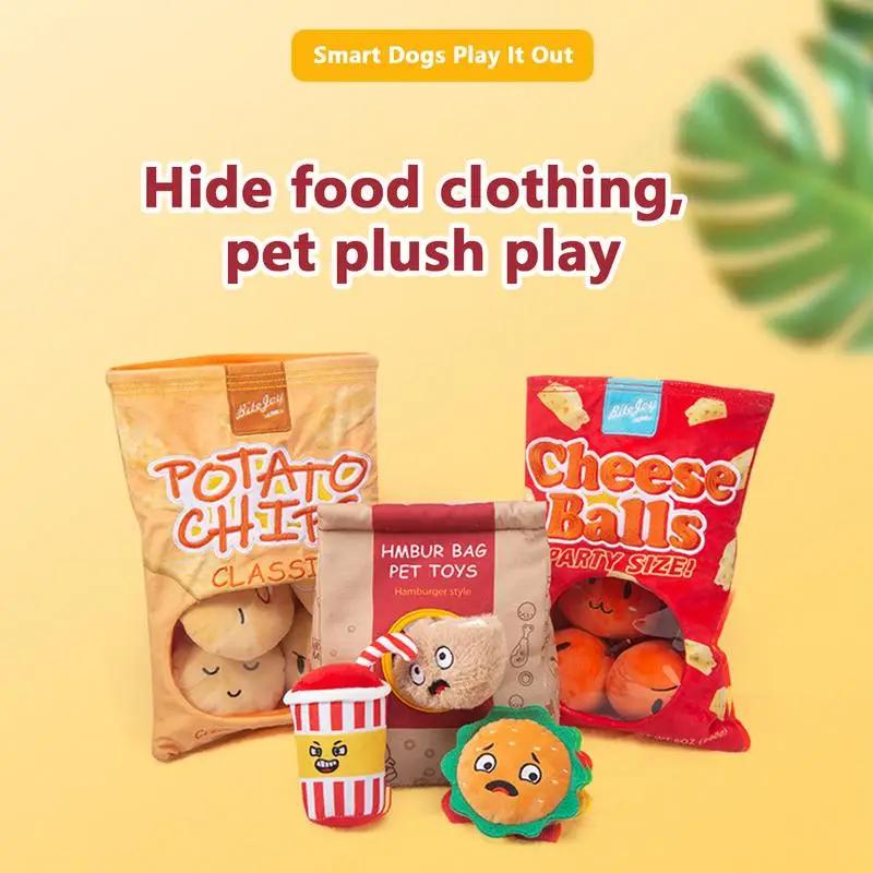 Plush Snack Bag Hide Food Toys Pet Teething Toy Food Bag Shape Dog Interactive Chew Toys With Squeaker Dog Cat Training Supplies синий
Plush Snack Bag Hide Food Toys Pet Teething Toy Food Bag Shape Dog Interactive Chew Toys With Squeaker Dog Cat Training Supplies синий