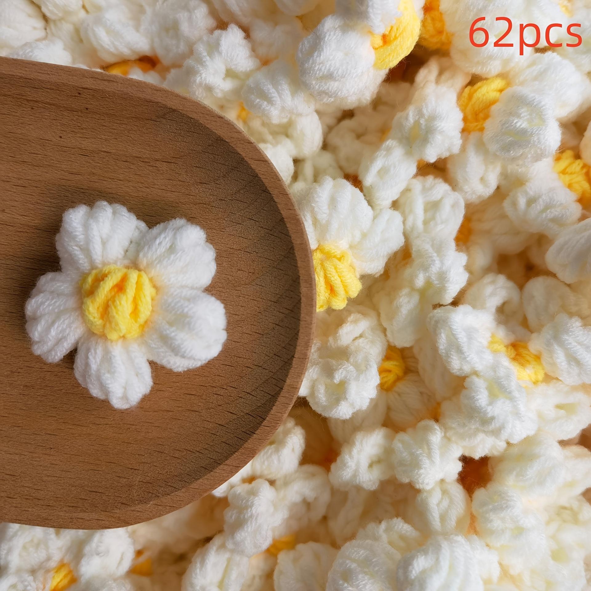 62pcs Handmade Crochet Petals, White Yarn Small Flowers, Hair Clip Jewelry Brooch Holiday Accessory Clothing Accessory
62pcs Handmade Crochet Petals, White Yarn Small Flowers, Hair Clip Jewelry Brooch Holiday Accessory Clothing Accessory