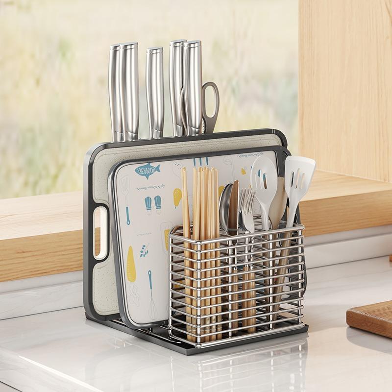 304 Stainless Steel Utensil Storage Rack Chopsticks Knife Fork Spoon Knife Storage Drying Rack
304 Stainless Steel Utensil Storage Rack Chopsticks Knife Fork Spoon Knife Storage Drying Rack