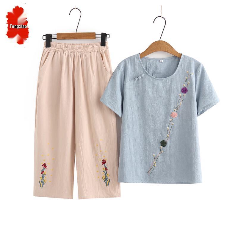 Women s Mid-Aged & Elderly Cotton Linen Summer Two-Piece Set XL
Women s Mid-Aged & Elderly Cotton Linen Summer Two-Piece Set XL