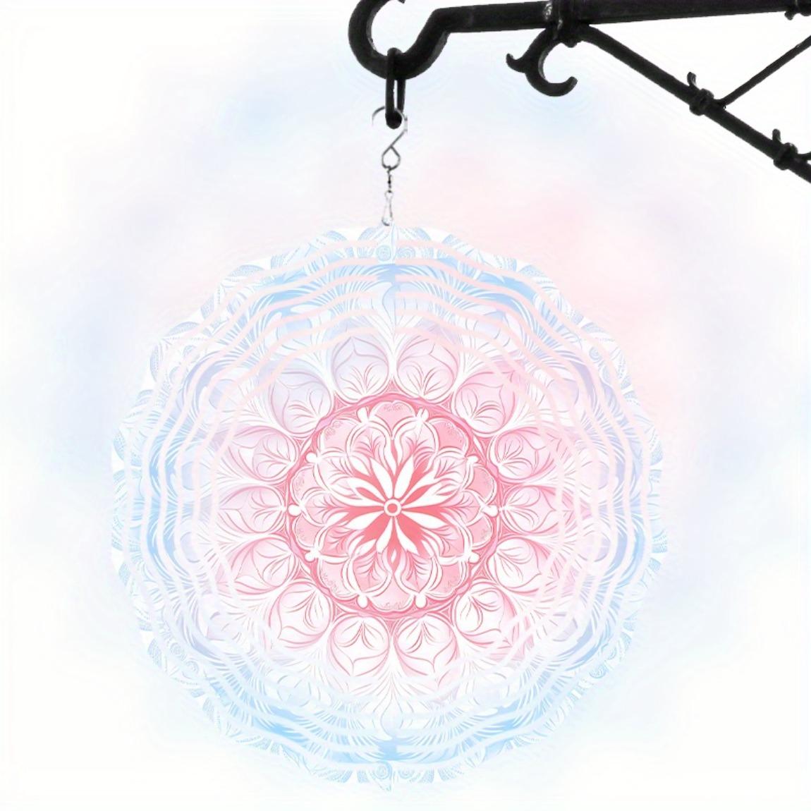 3D Colorful Mandala Flower Wind Spinner Metal Decorative Hanging Spinner for Garden Patio Home All Season Indoor Outdoor Decoration 01A
3D Colorful Mandala Flower Wind Spinner Metal Decorative Hanging Spinner for Garden Patio Home All Season Indoor Outdoor Decoration 01A