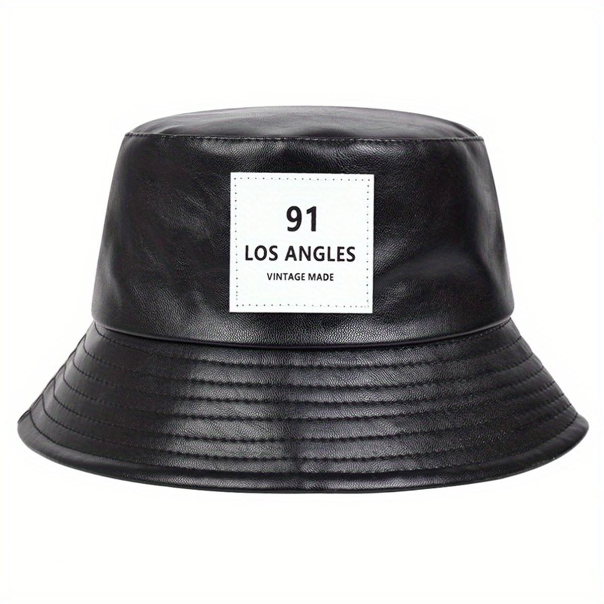 Unisex 91 Los Angeles Label embroidery Pu Leather Bucket Hats Fishermen Caps Outdoor Casual Cap Sunscreen Hat чорний білий колір
Unisex 91 Los Angeles Label embroidery Pu Leather Bucket Hats Fishermen Caps Outdoor Casual Cap Sunscreen Hat чорний білий колір