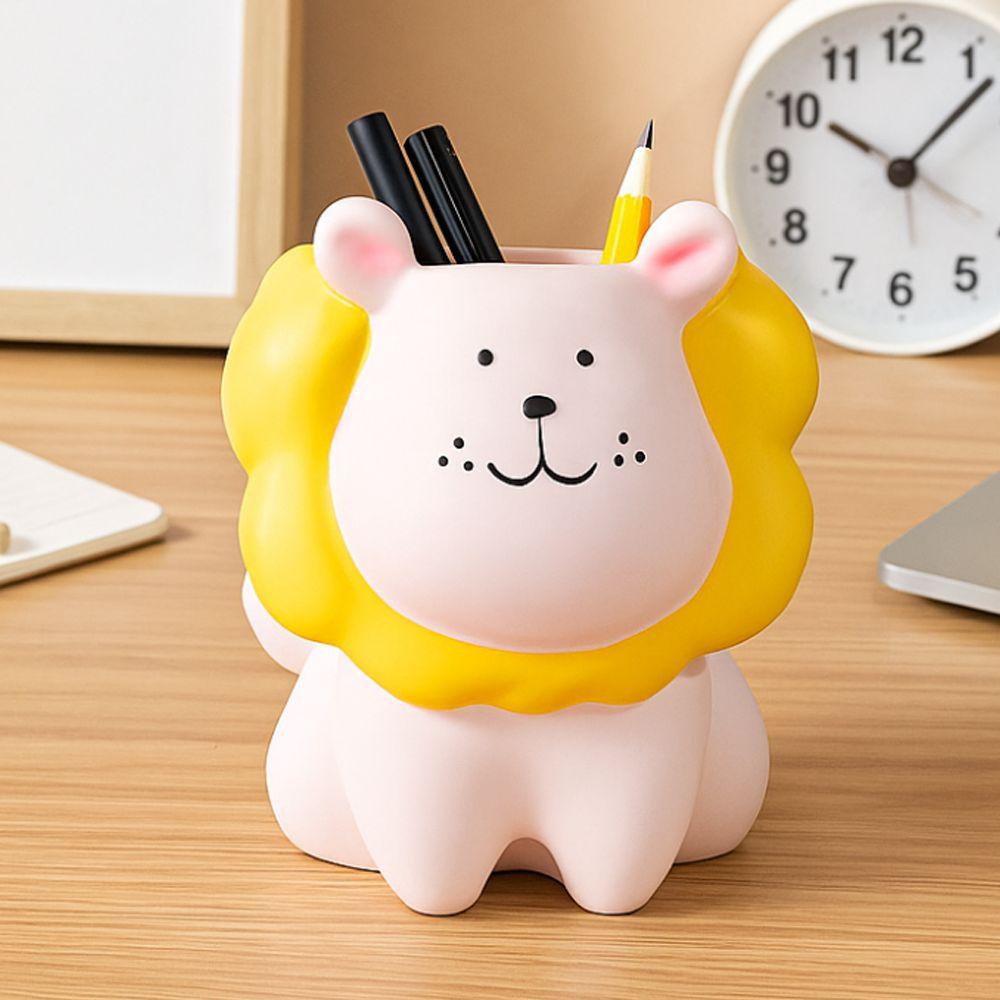 Cream Style Cartoon Pen Holder Little Lion Stationery Organizer Pencil Storage Box Desktop Decor lion
Cream Style Cartoon Pen Holder Little Lion Stationery Organizer Pencil Storage Box Desktop Decor lion