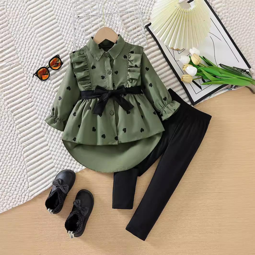 Модный комплект для девочек, летний детский повседневный комплект с длинными брюками 3-4Y армия зеленый
Модный комплект для девочек, летний детский повседневный комплект с длинными брюками 3-4Y армия зеленый