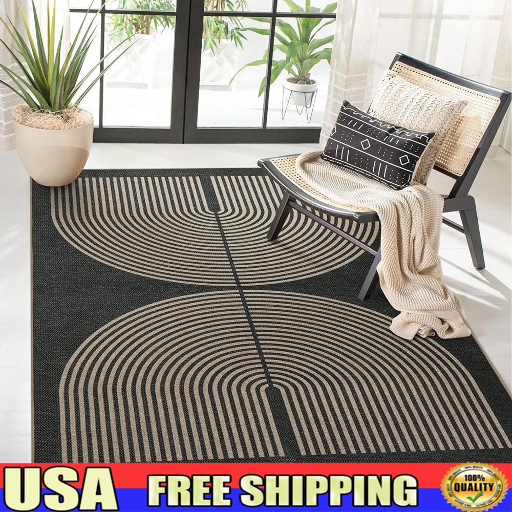 Modern Rainbow Jute Look Rug Non Slip Easy Clean Outdoor Indoor Area Carpet Contemporary Design Washable Soft Polyester 4x6 ft United States
Modern Rainbow Jute Look Rug Non Slip Easy Clean Outdoor Indoor Area Carpet Contemporary Design Washable Soft Polyester 4x6 ft United States