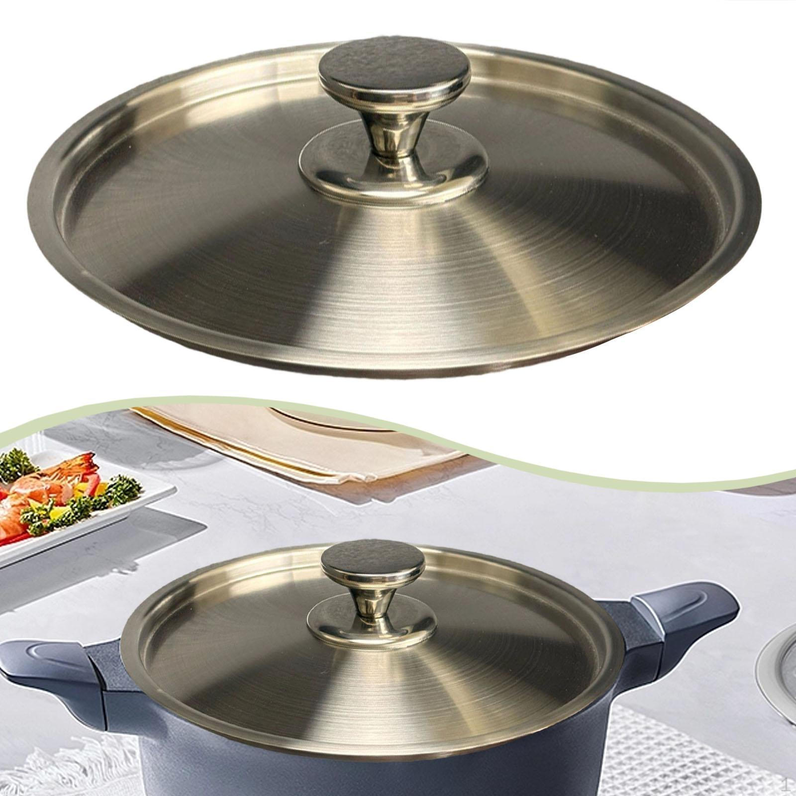 Replacement Pot Lid Cover Round Stainless Steel Metal with Knob Handle Heat Resistant Cookware 28cm
Replacement Pot Lid Cover Round Stainless Steel Metal with Knob Handle Heat Resistant Cookware 28cm
