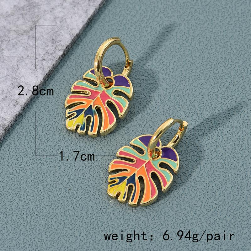 Cute Colorful Enamel Leaf Cactus Plant Shape Gold Color Hoop Earrings For Women Girls Oil Drip Boho Vintage Earings Zircon Gift
Cute Colorful Enamel Leaf Cactus Plant Shape Gold Color Hoop Earrings For Women Girls Oil Drip Boho Vintage Earings Zircon Gift