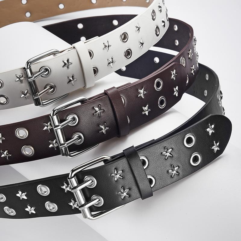 Wind Personality Trend Punk Wind Double Exhaust Eye Belt Star Unisex Pu Leather Pants Belt 110*3.8 темно-коричневого кольору
Wind Personality Trend Punk Wind Double Exhaust Eye Belt Star Unisex Pu Leather Pants Belt 110*3.8 темно-коричневого кольору
