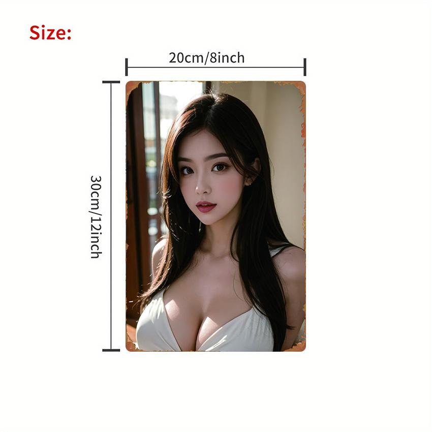 HD Metal Tin Sign Elegant Asian Lady in White Deep VNeck Top Posing Indoors Vintage Wall Art Decor for Home Bar Man Cave Retro 20x30cm(7.8x11.8inch)
HD Metal Tin Sign Elegant Asian Lady in White Deep VNeck Top Posing Indoors Vintage Wall Art Decor for Home Bar Man Cave Retro 20x30cm(7.8x11.8inch)