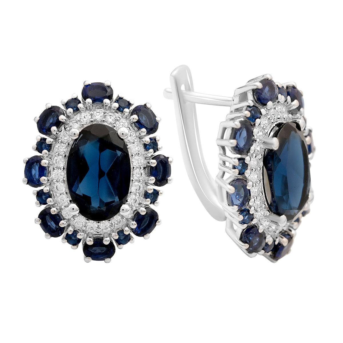 Silver earrings with nano sapphire 9.87ct (2205982) синій
Silver earrings with nano sapphire 9.87ct (2205982) синій
