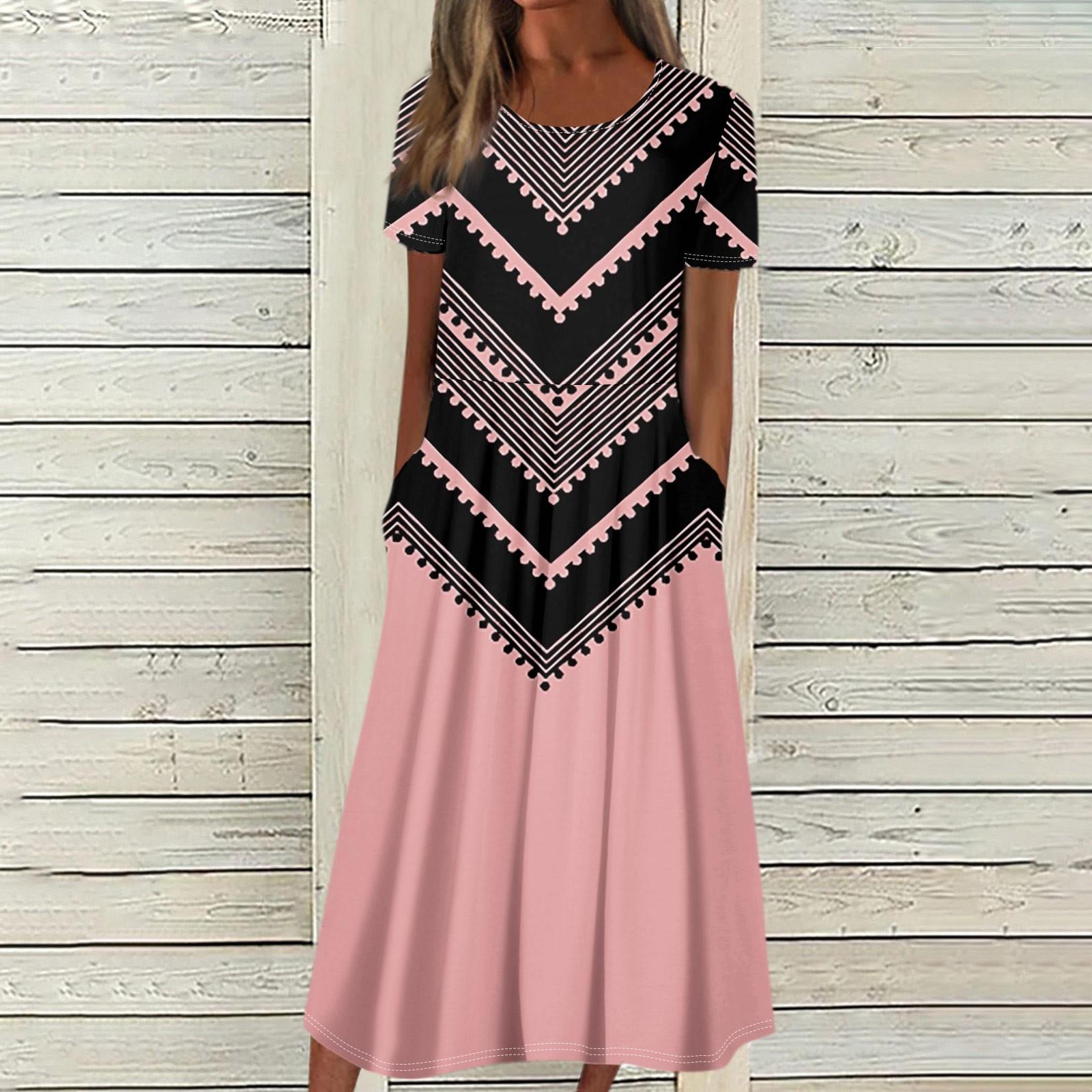 Женское летнее повседневное модное платье с коротким рукавом и карманом с круглым вырезом L чёрный
Женское летнее повседневное модное платье с коротким рукавом и карманом с круглым вырезом L чёрный