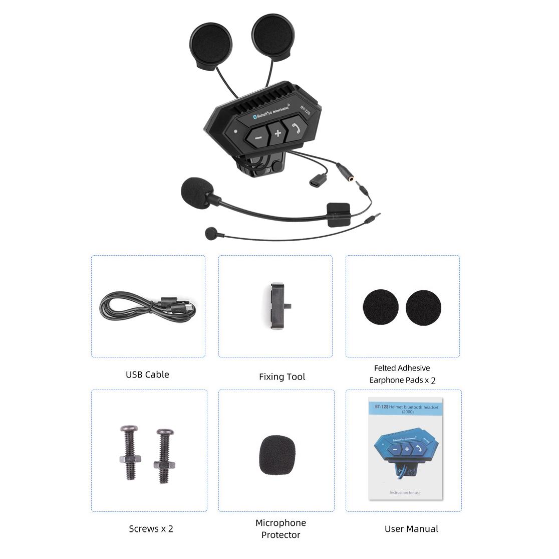 BT-12S шлем мотоциклетная гарнитура Bluetooth наушники громкой связи телефонный звонок стерео анти-помехи гарнитура для мотоциклиста чёрный
BT-12S шлем мотоциклетная гарнитура Bluetooth наушники громкой связи телефонный звонок стерео анти-помехи гарнитура для мотоциклиста чёрный
