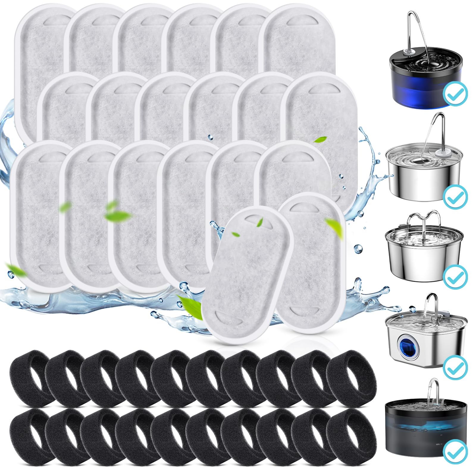 FIRIK Pet Automatic Waterer Сменный фильтр для собак и активированная скорлупа кокоса, совместимая с автоматическим обслуживанием, использует фильтр из безопасных материалов,
FIRIK Pet Automatic Waterer Сменный фильтр для собак и активированная скорлупа кокоса, совместимая с автоматическим обслуживанием, использует фильтр из безопасных материалов,