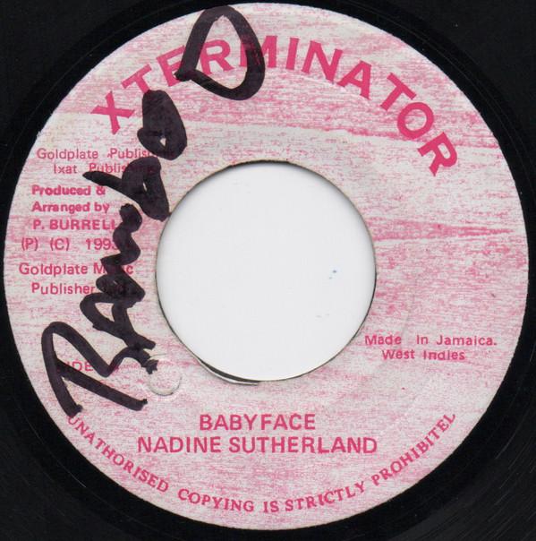 7inch Record NADINE SUTHERLAND Baby Face NONE XTerminator 1993 Jamaica Reggae Ska Dub Used
7inch Record NADINE SUTHERLAND Baby Face NONE XTerminator 1993 Jamaica Reggae Ska Dub Used