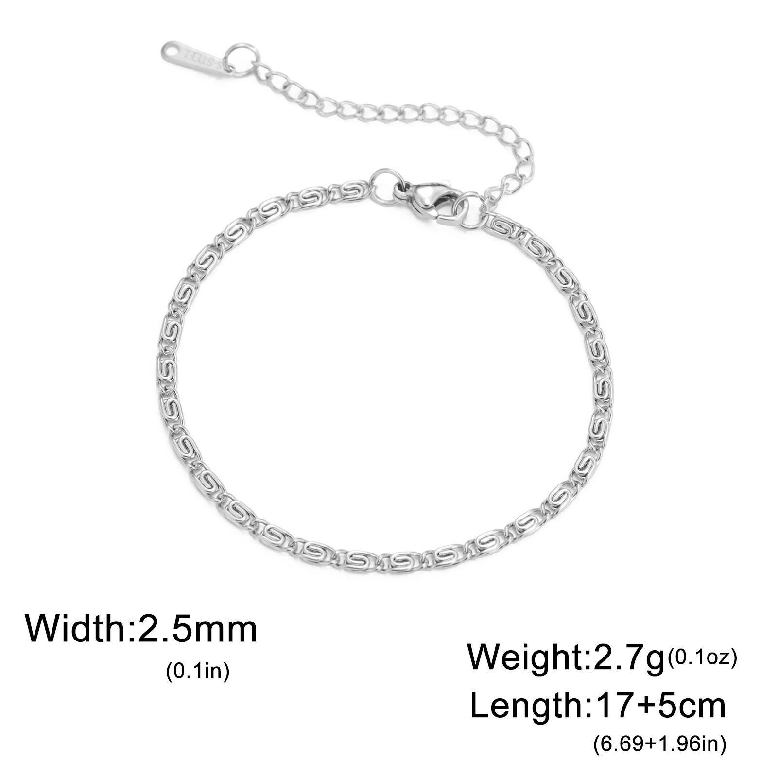 Teamer Fashion Paper Clip Stainless Steel Chain Bracelet for Women Girls Luxury Minimalist Daily Office Jewelry New Year Gift 17-22cm
Teamer Fashion Paper Clip Stainless Steel Chain Bracelet for Women Girls Luxury Minimalist Daily Office Jewelry New Year Gift 17-22cm