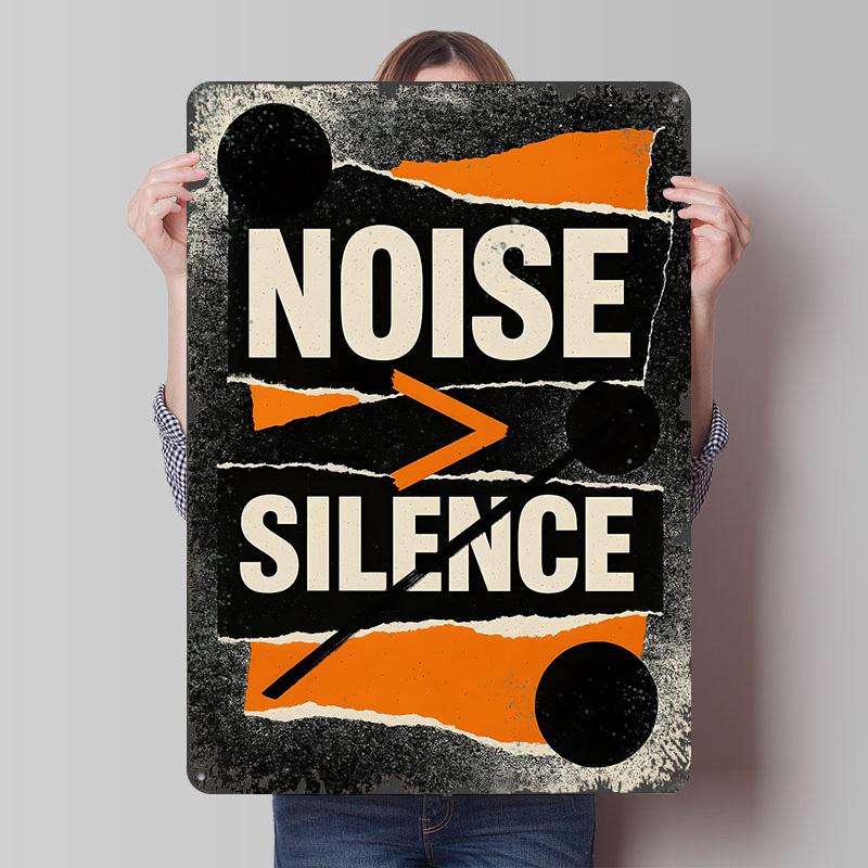 Noise Over Silence Graphic Art Printed Poster Customized Wall Art Retro Vintage Metal Tin Signs for Garage Decoration Room Decor 7.9x11.8In(20x30cm)
Noise Over Silence Graphic Art Printed Poster Customized Wall Art Retro Vintage Metal Tin Signs for Garage Decoration Room Decor 7.9x11.8In(20x30cm)