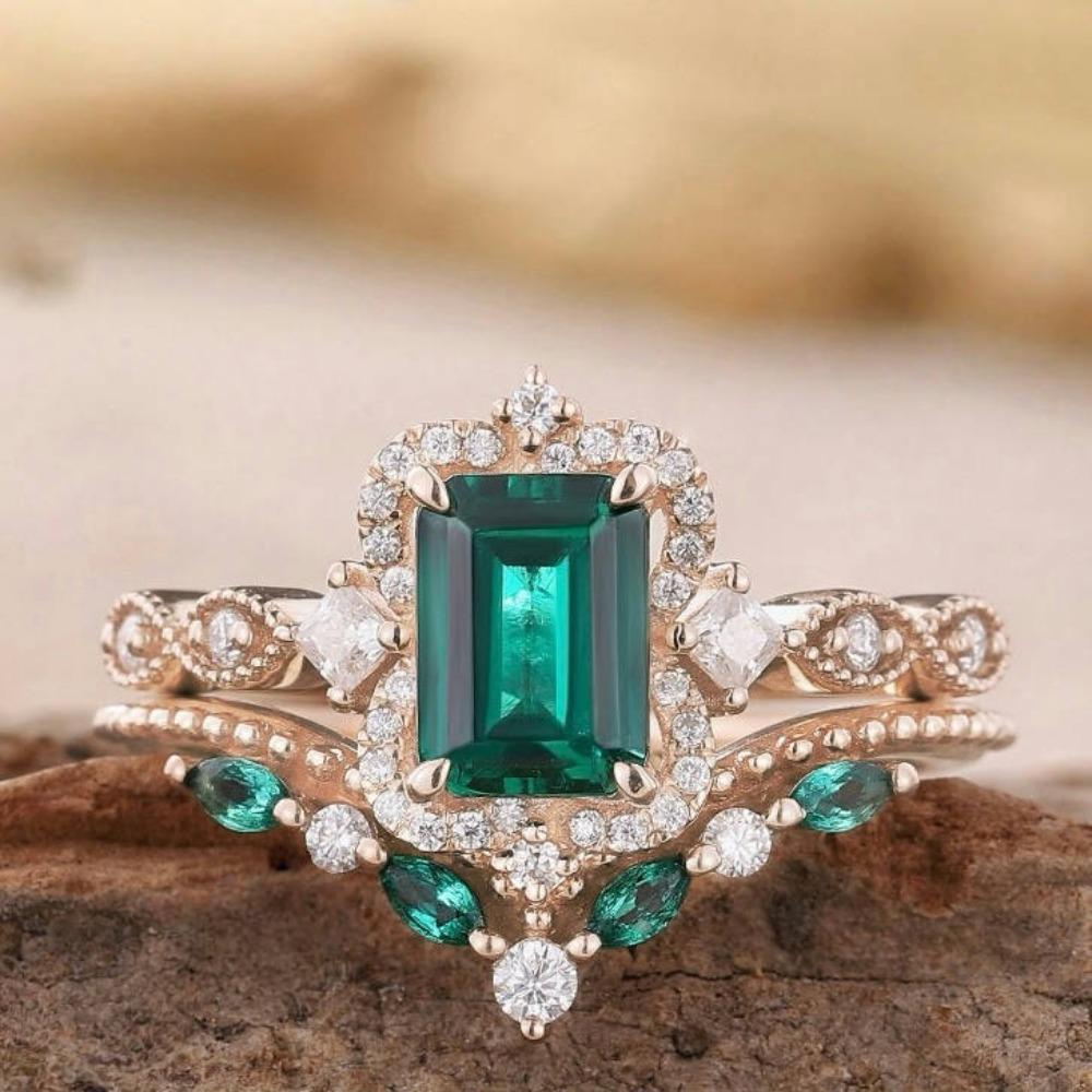 Luxury European and American Engagement Rings, Women s Fashion Rectangular Green Diamond Rings, E-commerce Sources, Fresh Handmade Gold No. 10
Luxury European and American Engagement Rings, Women s Fashion Rectangular Green Diamond Rings, E-commerce Sources, Fresh Handmade Gold No. 10