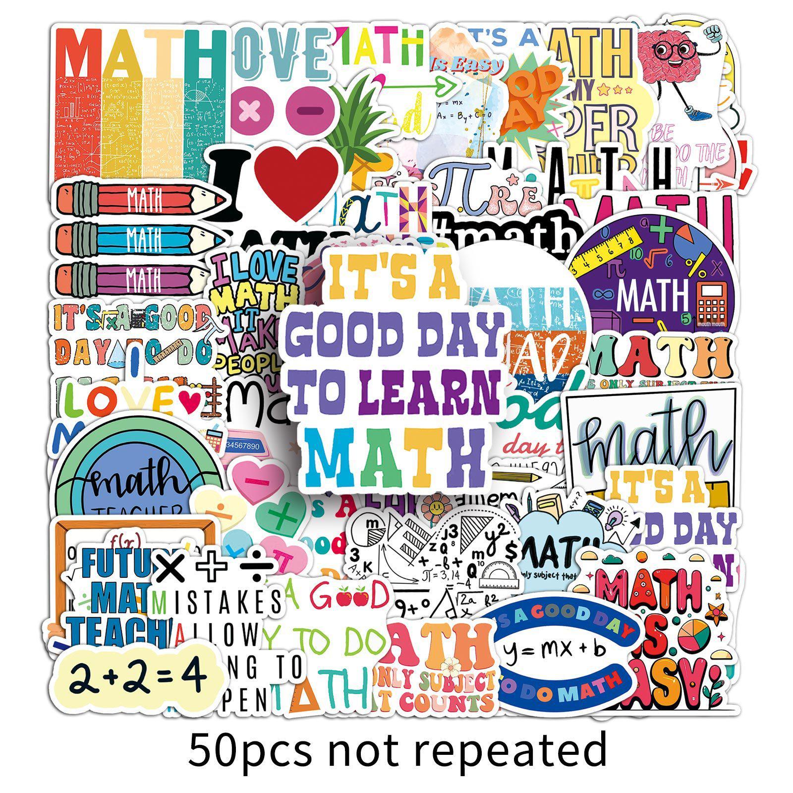 50 Math Stickers: Cartoon Addition, Subtraction, Multiplication, Division, Numbers for Decorative Stationery or Planners.
50 Math Stickers: Cartoon Addition, Subtraction, Multiplication, Division, Numbers for Decorative Stationery or Planners.