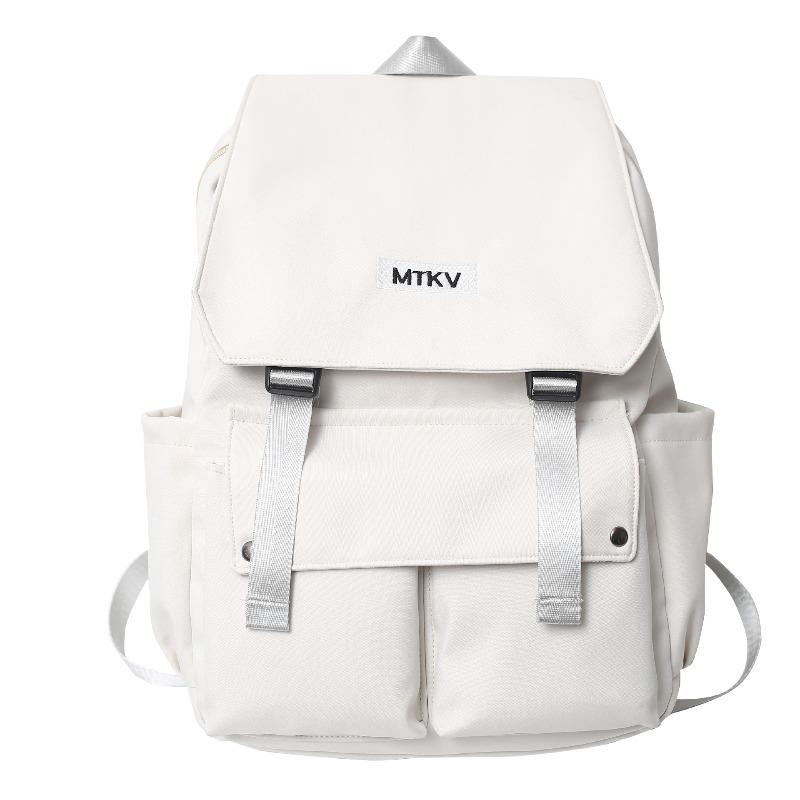 Simple niche schoolbag high school large capacity casual versatile double shoulder college backpack білий
Simple niche schoolbag high school large capacity casual versatile double shoulder college backpack білий
