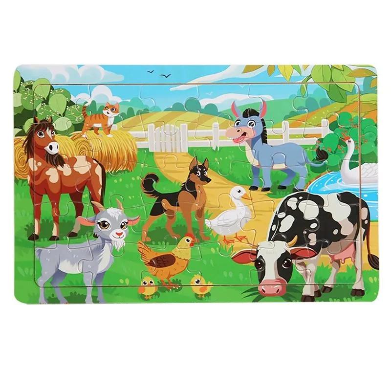 30 Pieces Wooden Puzzles Cartoon Animal Traffic Tangram Wood 3d Puzzle Educational Toys For Children Gifts One Size
30 Pieces Wooden Puzzles Cartoon Animal Traffic Tangram Wood 3d Puzzle Educational Toys For Children Gifts One Size