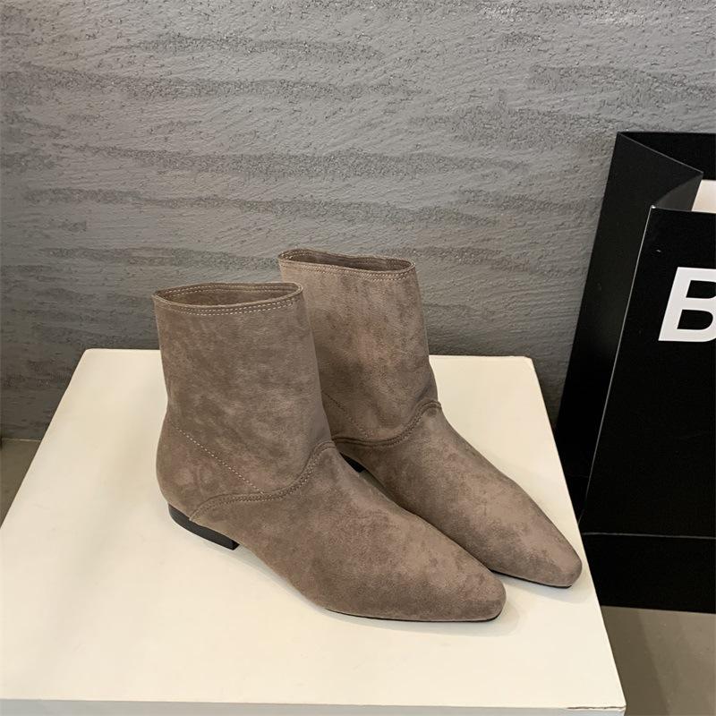 Sheepskin version! Retro Maillard short boots women s soft leather suede western cowboy boots diagonal thin autumn and winter bare boots 39 серый
Sheepskin version! Retro Maillard short boots women s soft leather suede western cowboy boots diagonal thin autumn and winter bare boots 39 серый