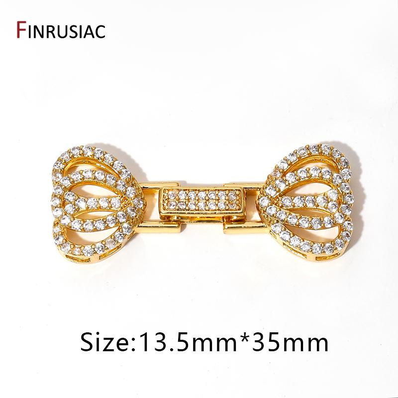 18K Gold Plated Brass Inlaid Zircon Connector Fastener Closure Clasps,Clasps For Bracelets,DIY Jewelry Making Accessories 1 piece
18K Gold Plated Brass Inlaid Zircon Connector Fastener Closure Clasps,Clasps For Bracelets,DIY Jewelry Making Accessories 1 piece