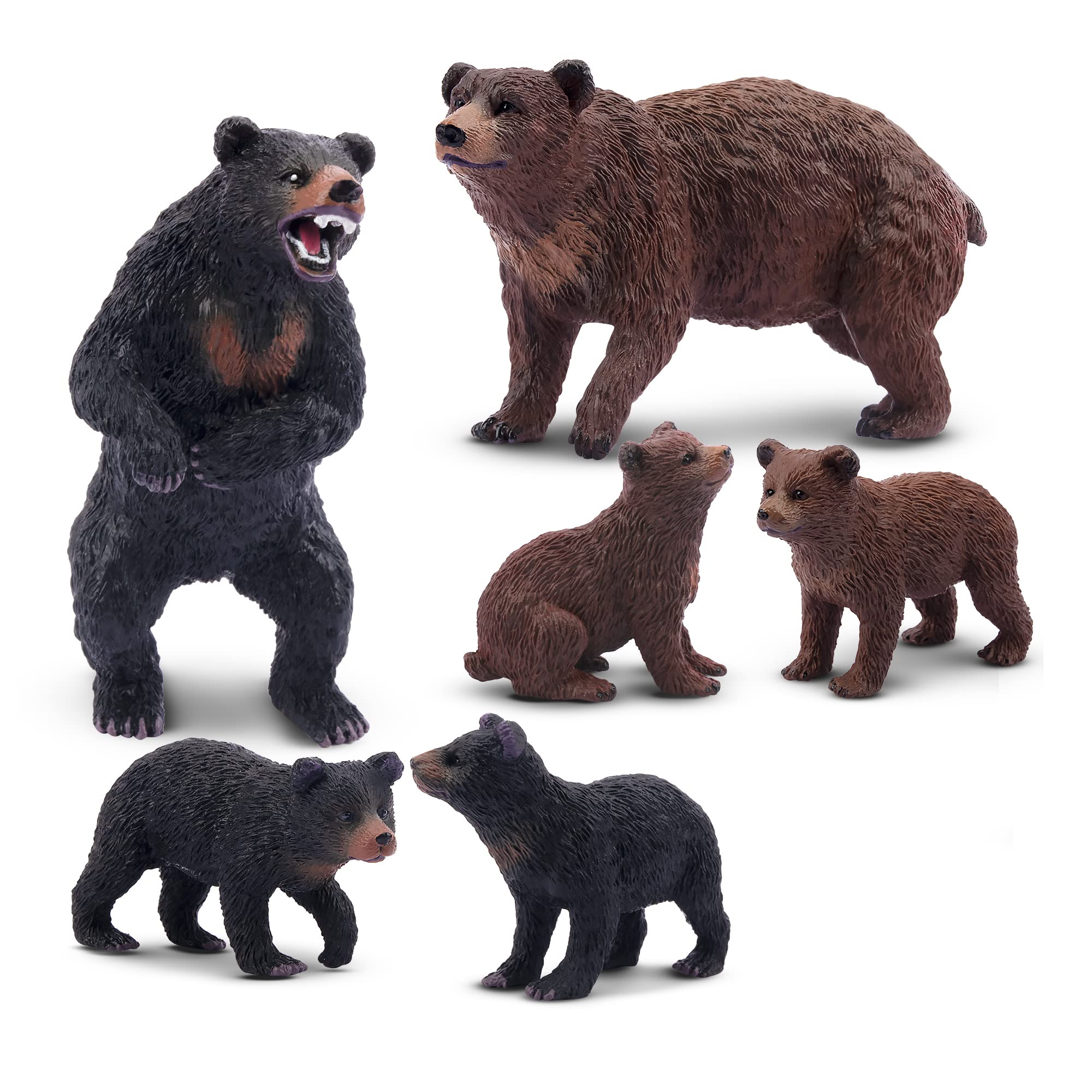 TOYMANY Фигурка животного Медведь Фигурка Набор из 6 медвежьих семейных лесных животных Набор реалистичных моделей животных Модель медведя Бурый медведь Черный медведь Популярная игрушка-животное
TOYMANY Фигурка животного Медведь Фигурка Набор из 6 медвежьих семейных лесных животных Набор реалистичных моделей животных Модель медведя Бурый медведь Черный медведь Популярная игрушка-животное