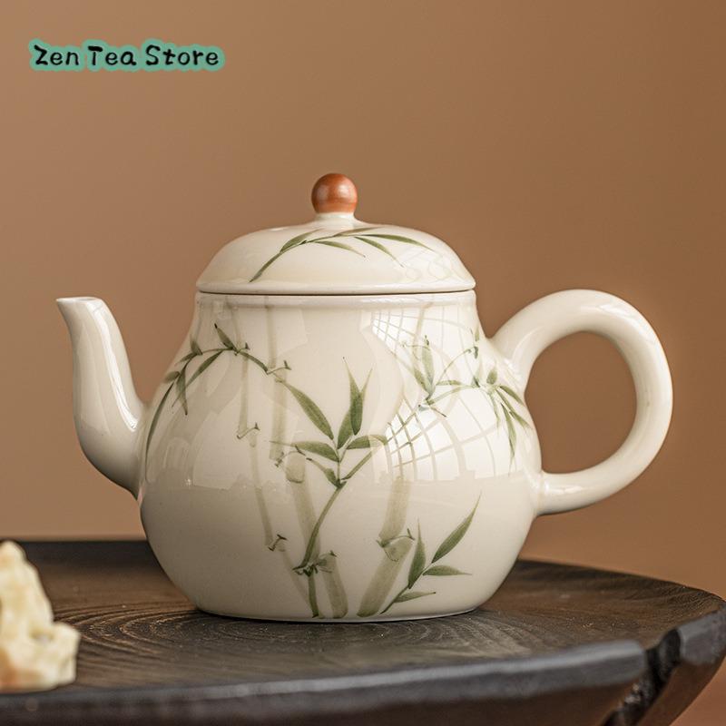 European Hand-painted Green Bamboo Pear-shaped Pot Ceramic Tea Teapot Single Pot Plant Wood Ash High-grade Single Kung Fu Tea Set
European Hand-painted Green Bamboo Pear-shaped Pot Ceramic Tea Teapot Single Pot Plant Wood Ash High-grade Single Kung Fu Tea Set