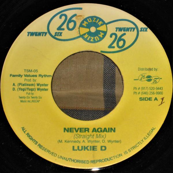 7inch Record LUKIE D - Never Again TSM05 Twenty Six Twen 2002 US Reggae, Ska & Dub Used
7inch Record LUKIE D - Never Again TSM05 Twenty Six Twen 2002 US Reggae, Ska & Dub Used