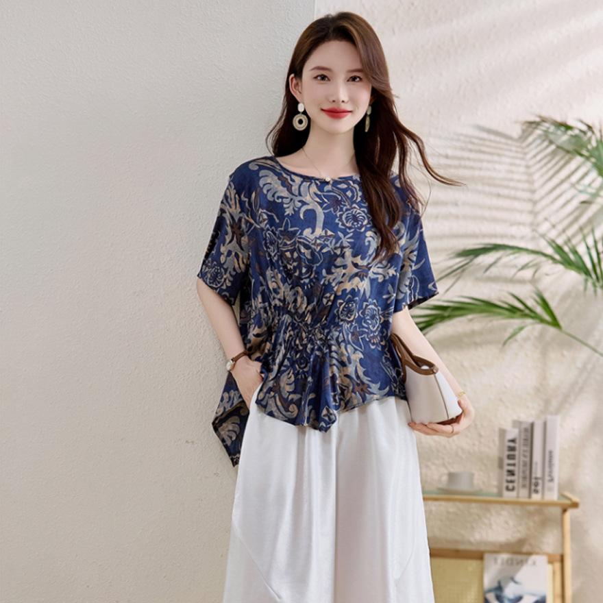 Summer new medium suit medium suit loose casual printed top wide leg pants two-piece set XXL
Summer new medium suit medium suit loose casual printed top wide leg pants two-piece set XXL